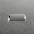 100MM SQUARE TILE INSERT FLOOR WASTE 50MM OUTLET BRUSHED NICKEL
