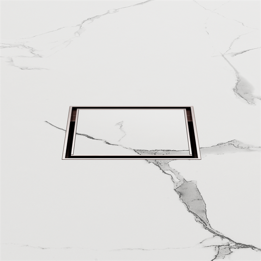 100MM SQUARE TILE INSERT FLOOR WASTE 50MM OUTLET BRUSHED BRONZE