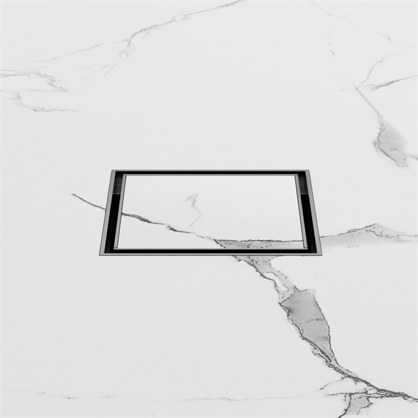 100MM SQUARE TILE INSERT FLOOR WASTE 50MM OUTLET GUN METAL