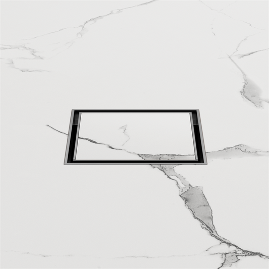 100MM SQUARE TILE INSERT FLOOR WASTE 50MM OUTLET GUN METAL