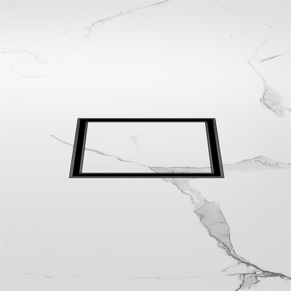 100MM Square Tile Insert Floor Waste 50MM Outlet Matte Black — Floor Wastes & Drains