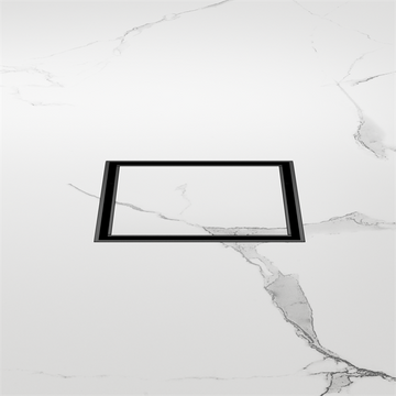 100MM Square Tile Insert Floor Waste 50MM Outlet Matte Black — Floor Wastes & Drains