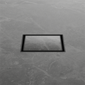 100MM SQUARE TILE INSERT FLOOR WASTE 50MM OUTLET MATTE BLACK
