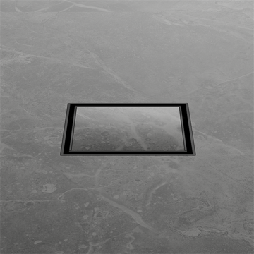 100MM Square Tile Insert Floor Waste 50MM Outlet Matte Black — Floor Wastes & Drains