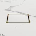 100MM SQUARE TILE INSERT FLOOR WASTE 80MM OUTLET BRUSHED GOLD