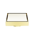 100MM SQUARE TILE INSERT FLOOR WASTE 80MM OUTLET BRUSHED GOLD