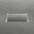 100MM SQUARE TILE INSERT FLOOR WASTE 80MM OUTLET BRUSHED NICKEL