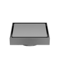 130MM SQUARE TILE INSERT FLOOR WASTE 80MM OUTLET GUN METAL