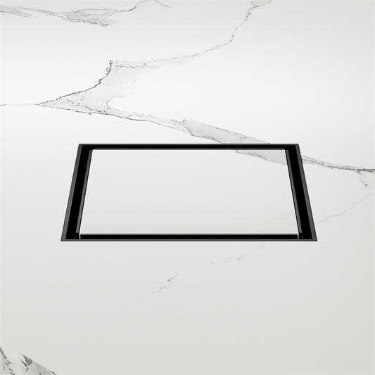 130MM SQUARE TILE INSERT FLOOR WASTE 80MM OUTLET MATTE BLACK