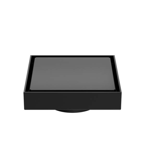 130MM SQUARE TILE INSERT FLOOR WASTE 80MM OUTLET MATTE BLACK
