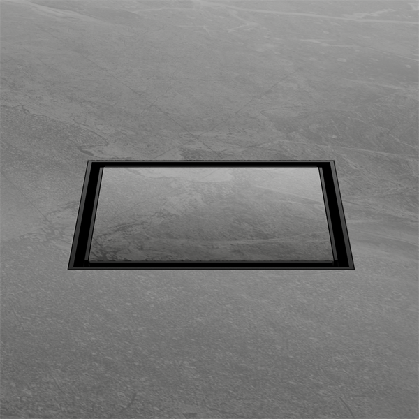 100MM Square Tile Insert Floor Waste 80MM Outlet Matte Black — Floor Wastes & Drains