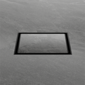 100MM SQUARE TILE INSERT FLOOR WASTE 80MM OUTLET MATTE BLACK