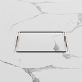 130MM SQUARE TILE INSERT FLOOR WASTE 100MM OUTLET BRUSHED NICKEL