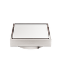 130MM SQUARE TILE INSERT FLOOR WASTE 100MM OUTLET BRUSHED NICKEL