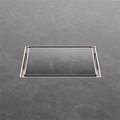 130MM SQUARE TILE INSERT FLOOR WASTE 100MM OUTLET BRUSHED NICKEL