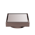 130MM SQUARE TILE INSERT FLOOR WASTE 100MM OUTLET BRUSHED BRONZE