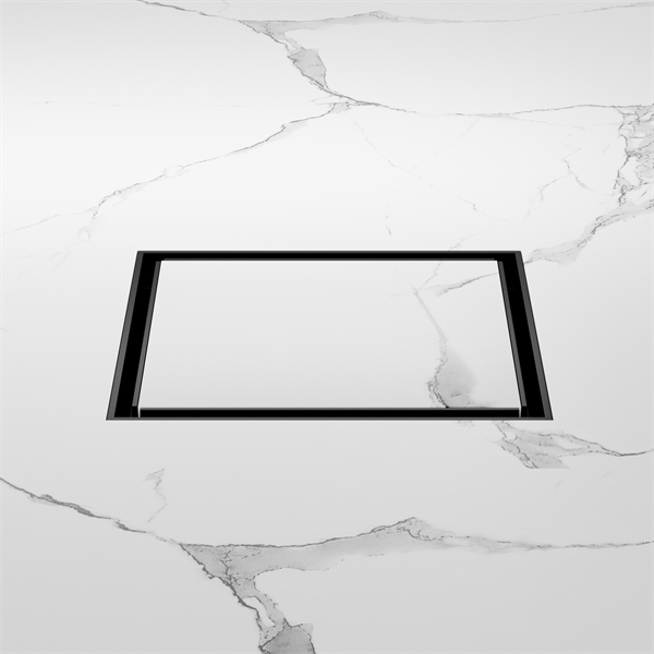 130MM SQUARE TILE INSERT FLOOR WASTE 100MM OUTLET MATTE BLACK