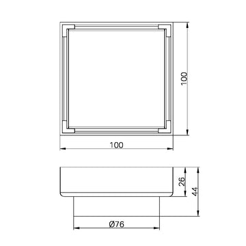 100MM Square Tile Insert Floor Waste 80MM Outlet Brushed Bronze — Floor Wastes & Drains