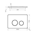 In Wall Toilet Push Plate Tumbled Antique Brass