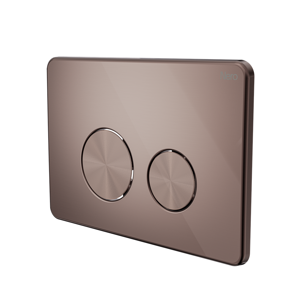 IN WALL TOILET PUSH PLATE BRUSHED BRONZE