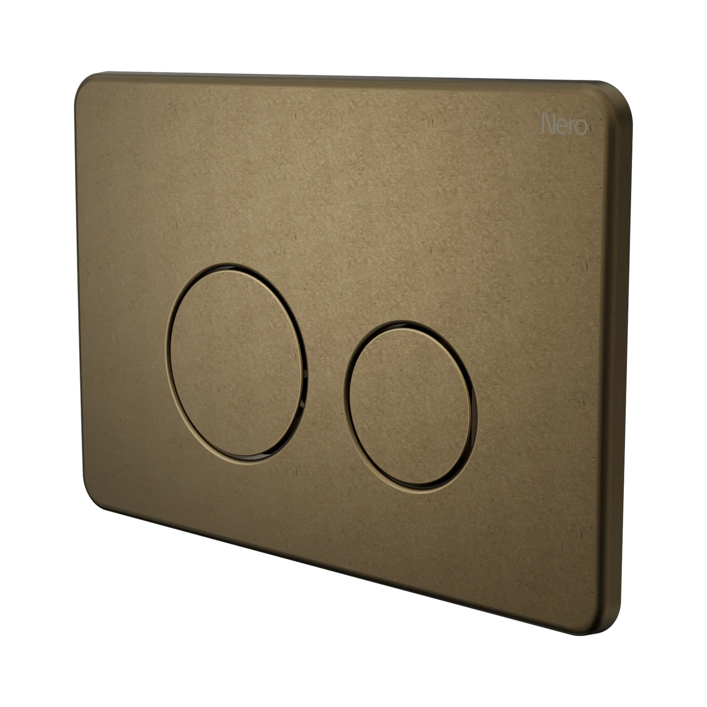 In Wall Toilet Push Plate Tumbled Antique Brass