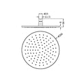 250MM ROUND SHOWER HEAD CHROME (NRROA1001CH) BRUSHED NICKEL