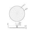400MM ROUND SHOWER HEAD ROA1207 CHROME (NRROA1207CH) CHROME