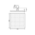 250MM SQUARE SHOWER HEAD BRUSHED NICKEL