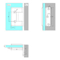 90 DEGREE GLASS TO WALL SHOWER HINGE 10MM GLASS GUN METAL