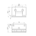 90 Degree Glass To Wall Shower Hinge 10mm Glass Tumbled Antique Brass