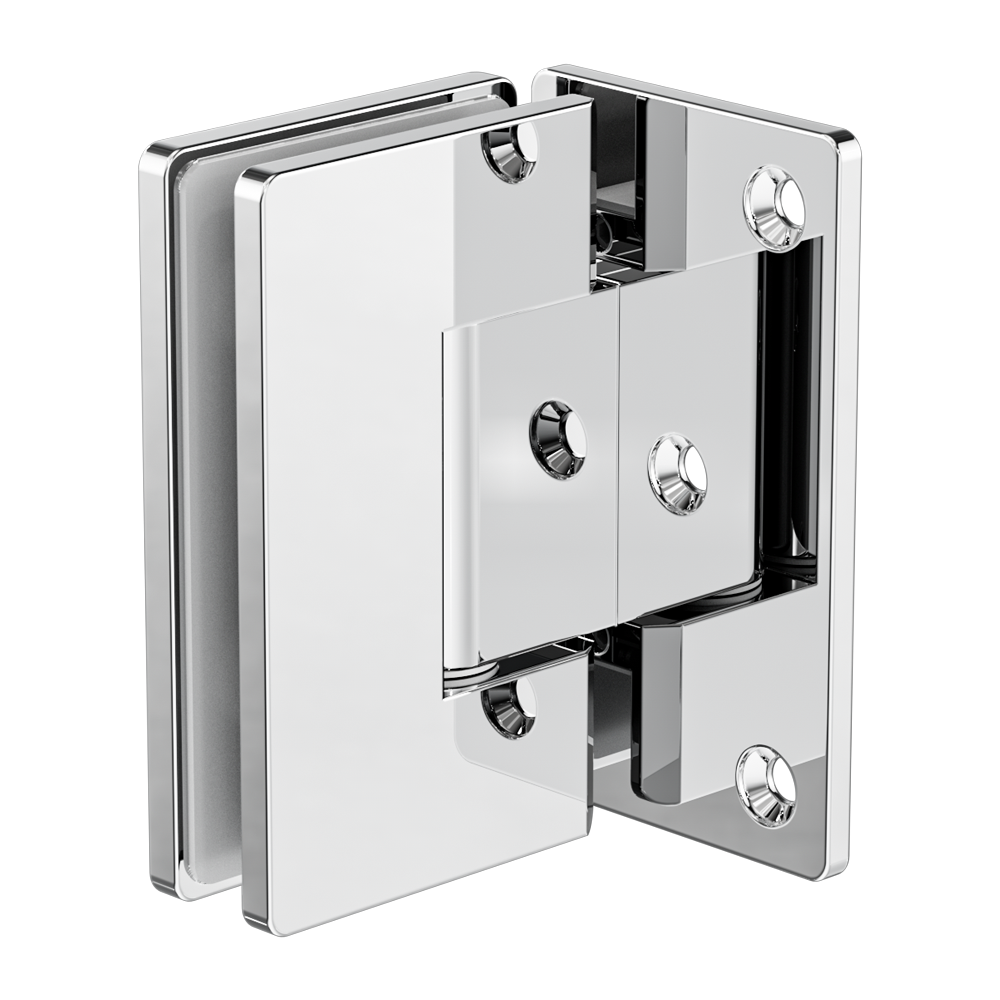 90 DEGREE GLASS TO WALL SHOWER HINGE 10MM GLASS CHROME