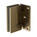 90 Degree Glass To Wall Shower Hinge 10mm Glass Tumbled Antique Brass