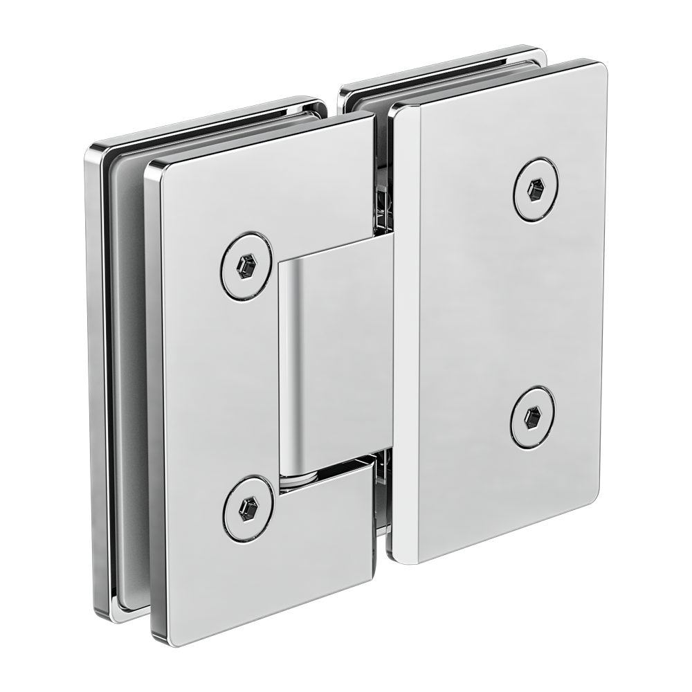 180 DEGREE GLASS TO GLASS SHOWER HINGE 10MM GLASS CHROME