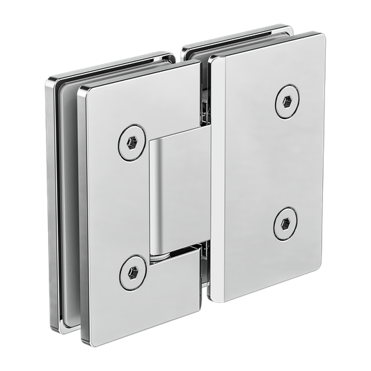 180 DEGREE GLASS TO GLASS SHOWER HINGE 10MM GLASS CHROME