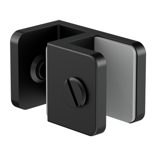 OVER-PANEL GLASS TO GLASS FITTING 10MM GLASS MATTE BLACK