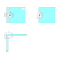 OVER-PANEL GLASS TO GLASS FITTING 10MM GLASS BRUSHED GOLD
