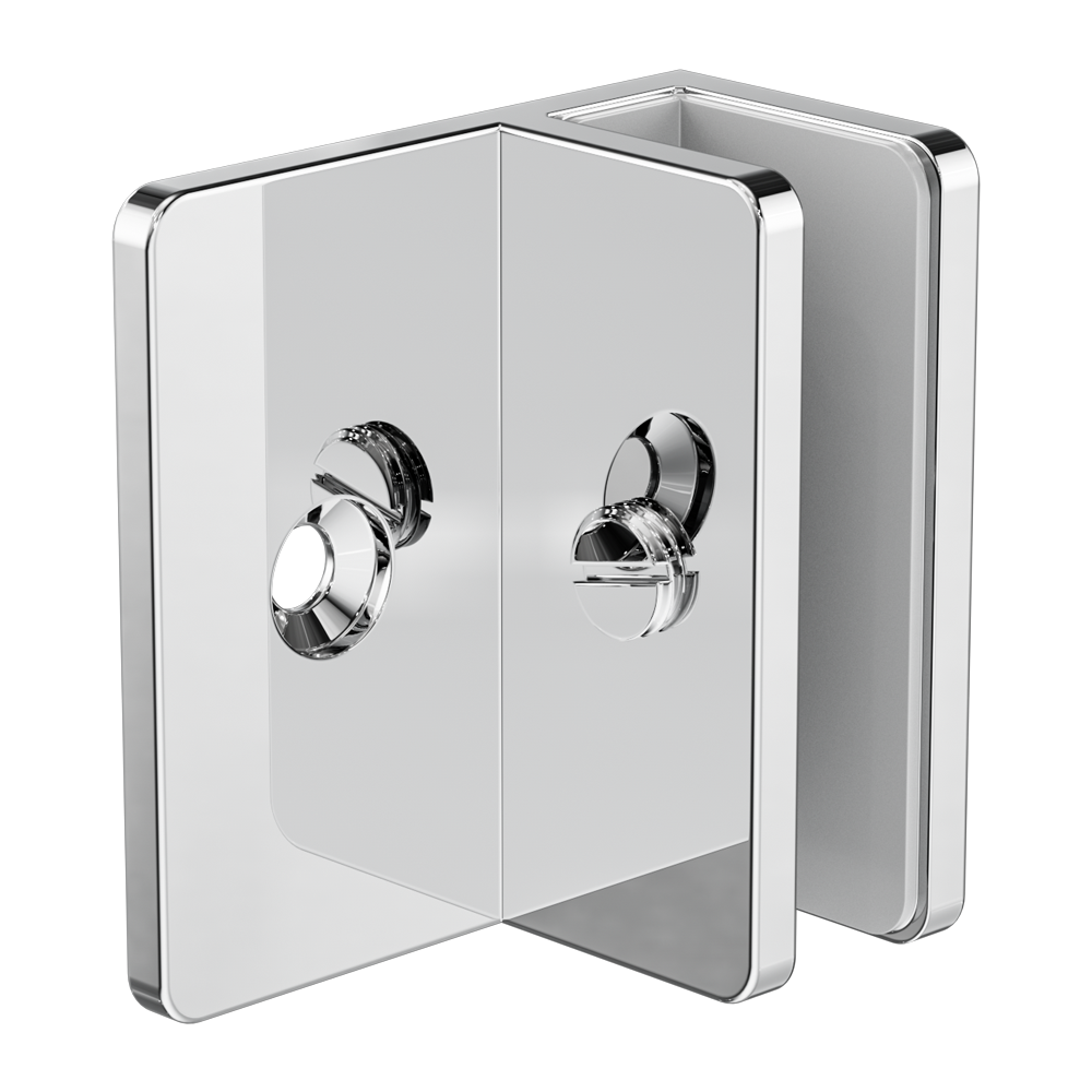 SHOWER F BRACKET 10MM GLASS CHROME