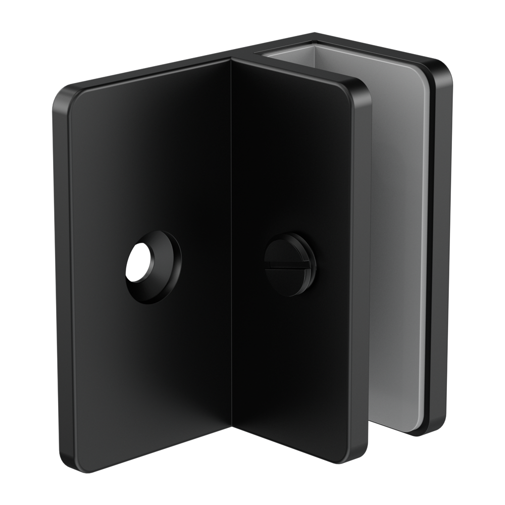 SHOWER F BRACKET 10MM GLASS MATTE BLACK