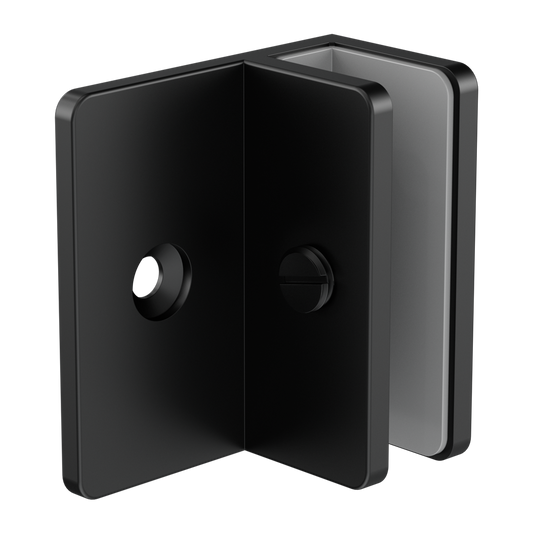 SHOWER F BRACKET 10MM GLASS MATTE BLACK