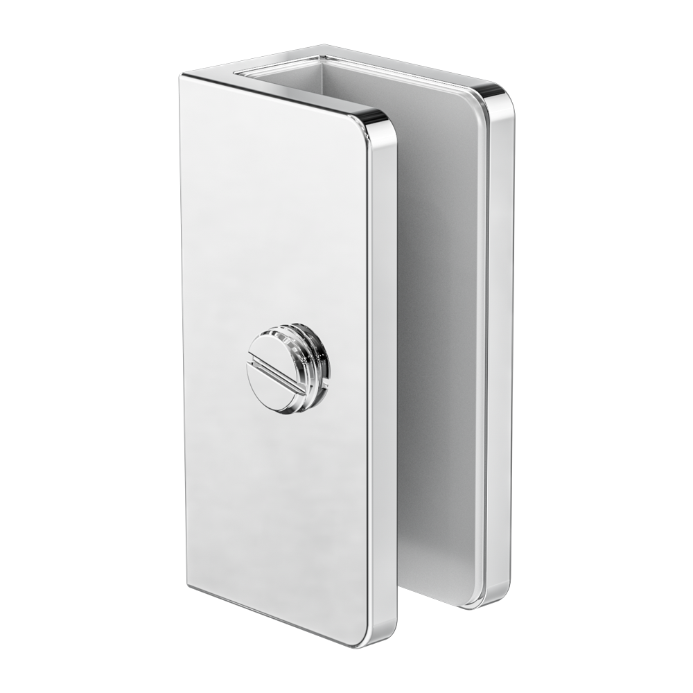 SHOWER U BRACKET 10MM GLASS CHROME