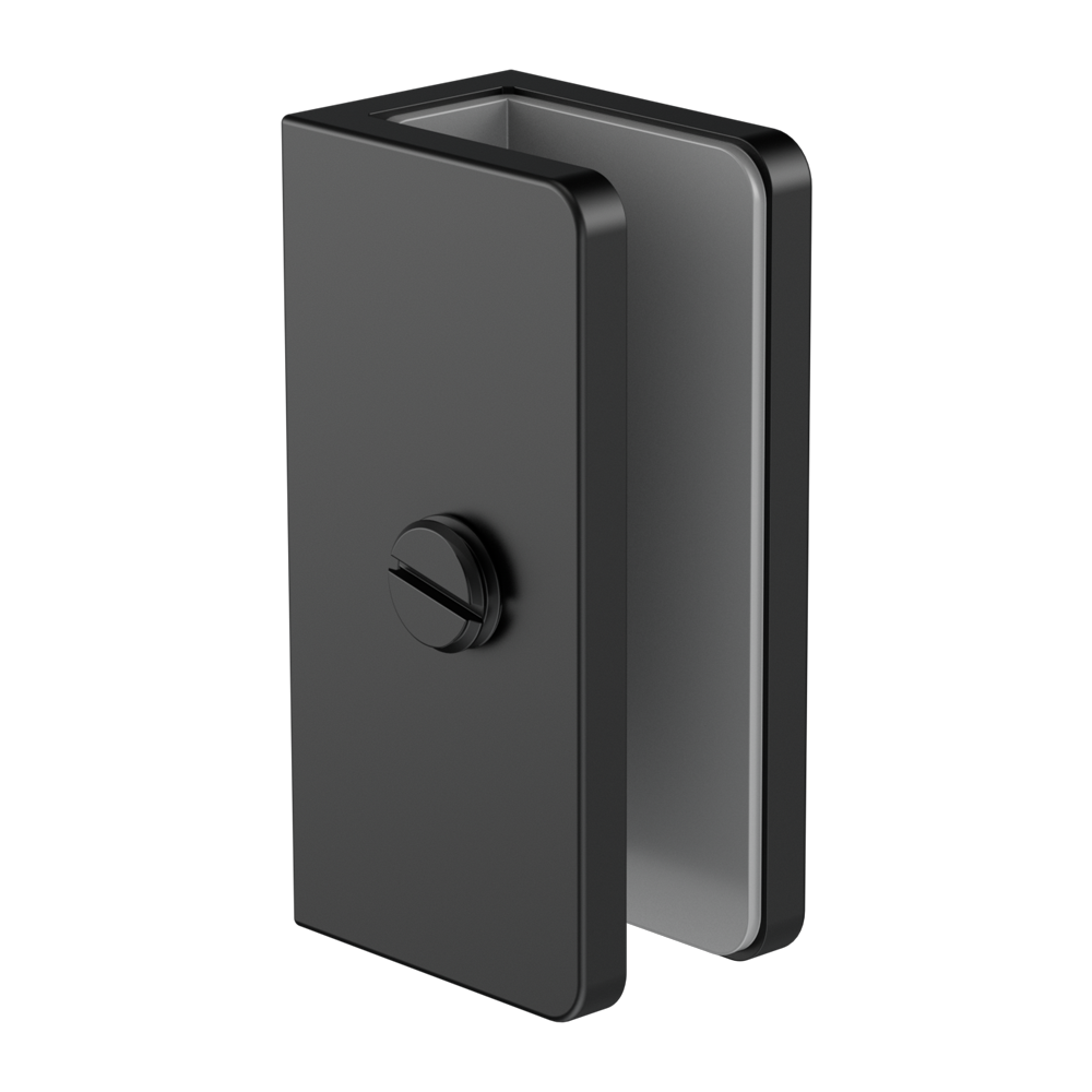 SHOWER U BRACKET 10MM GLASS MATTE BLACK