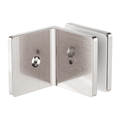 90 DEGREE GLASS TO WALL BRACKET 10MM GLASS BRUSHED NICKEL