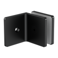 90 DEGREE GLASS TO WALL BRACKET 10MM GLASS MATTE BLACK