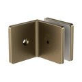 90 Degree Glass To Wall Bracket 10mm Glass Tumbled Antique Brass