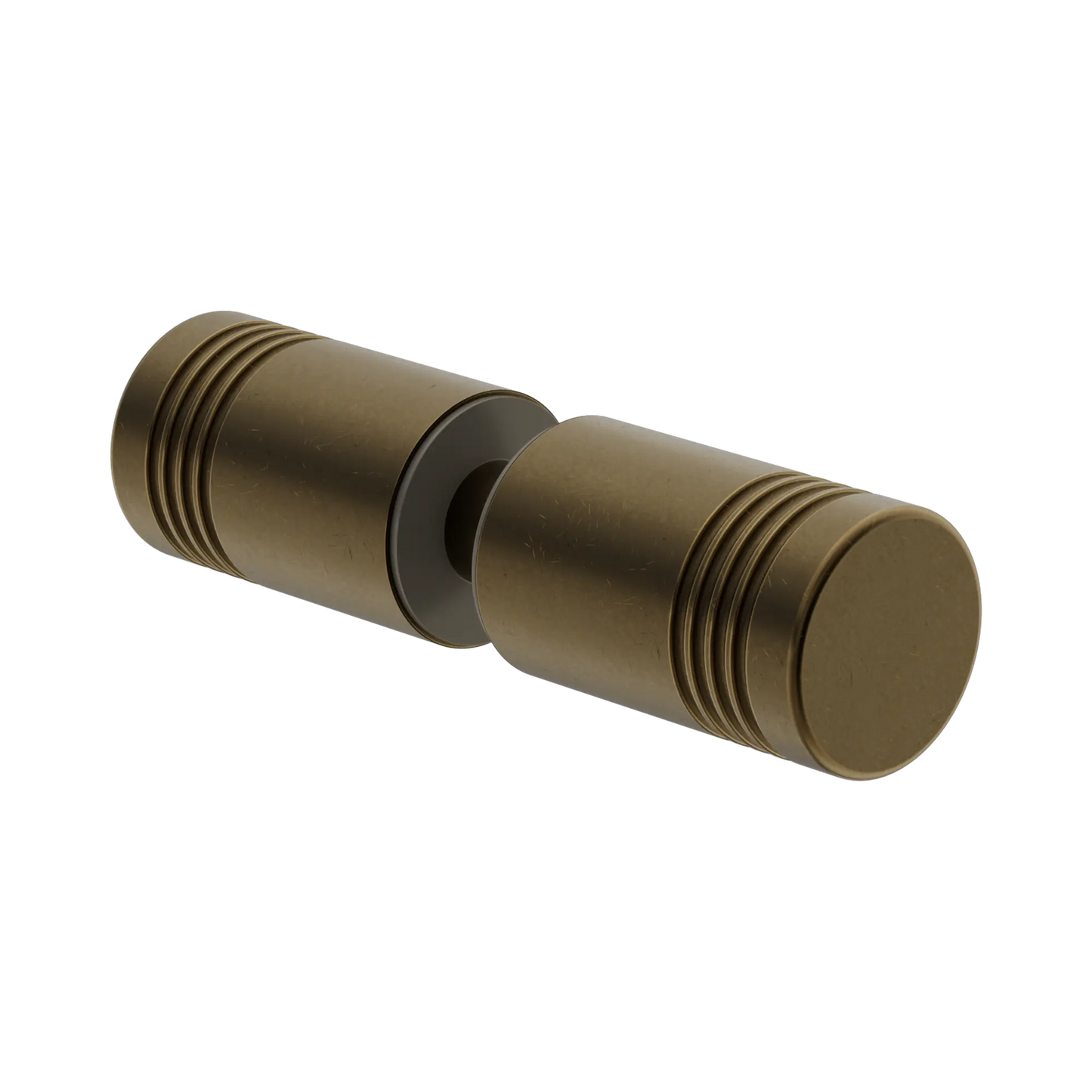 Round Shower Knob Tumbled Antique Brass
