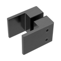SQUARE SHOWER KNOB HANDLE GUN METAL