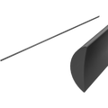 HALF ROUND WATER SEAL RAIL 750MM GUN METAL