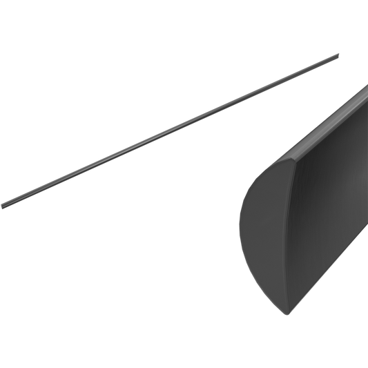 HALF ROUND WATER SEAL RAIL 750MM GUN METAL