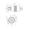 PREMIUM 35MM UNIVERSAL SHOWER MIXER HANDLE UP BODY ONLY (NRUB002AP)