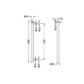 HEATED VERTICAL TOWEL RAIL BRUSHED BRONZE